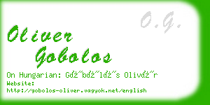 oliver gobolos business card